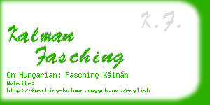 kalman fasching business card