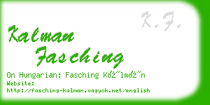 kalman fasching business card